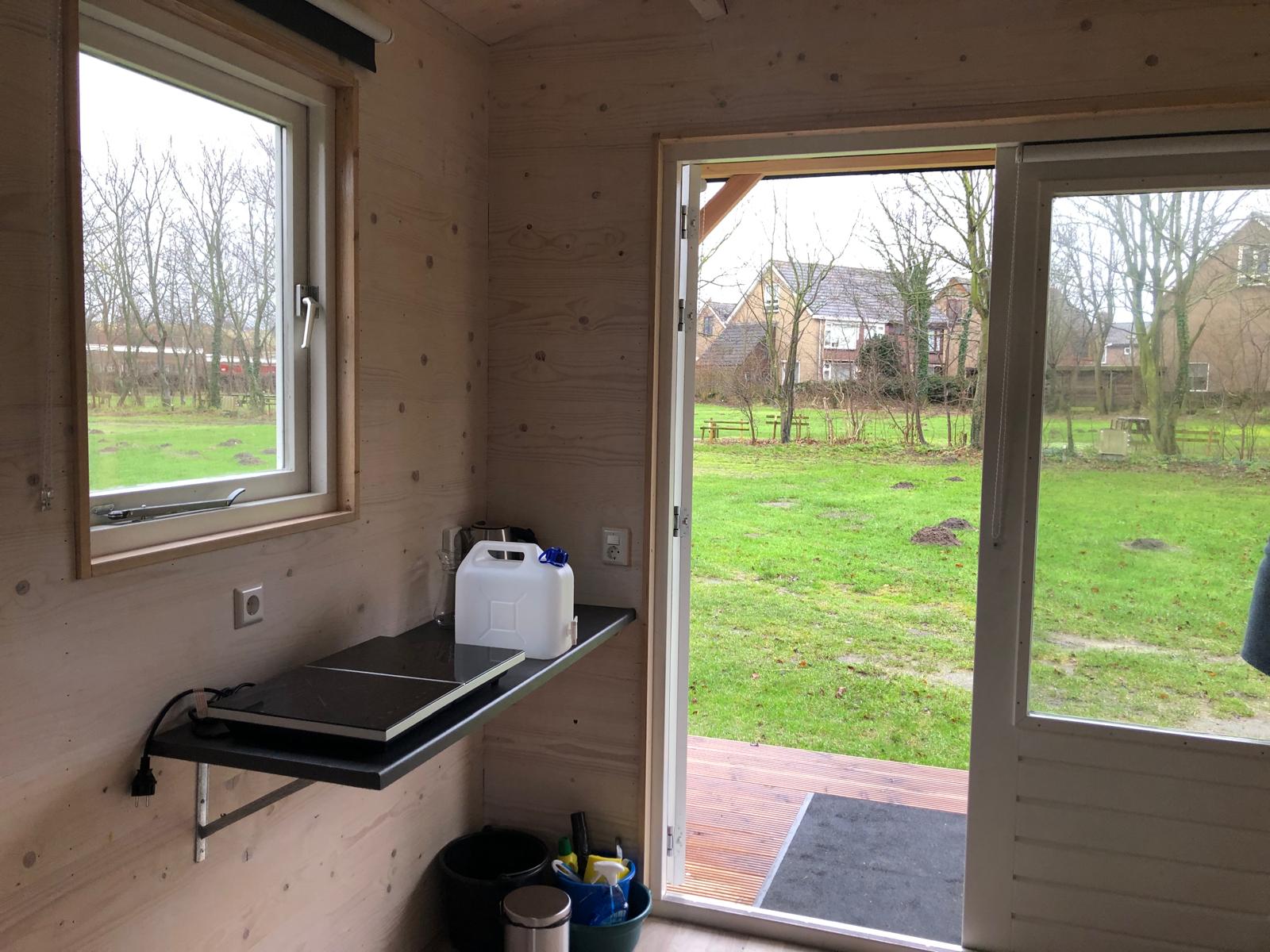 uitzicht uit trekkershut