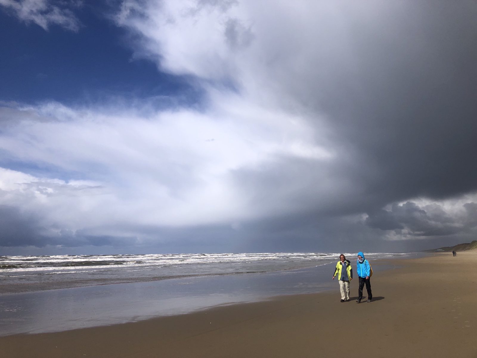 Lucht zee wandelaars